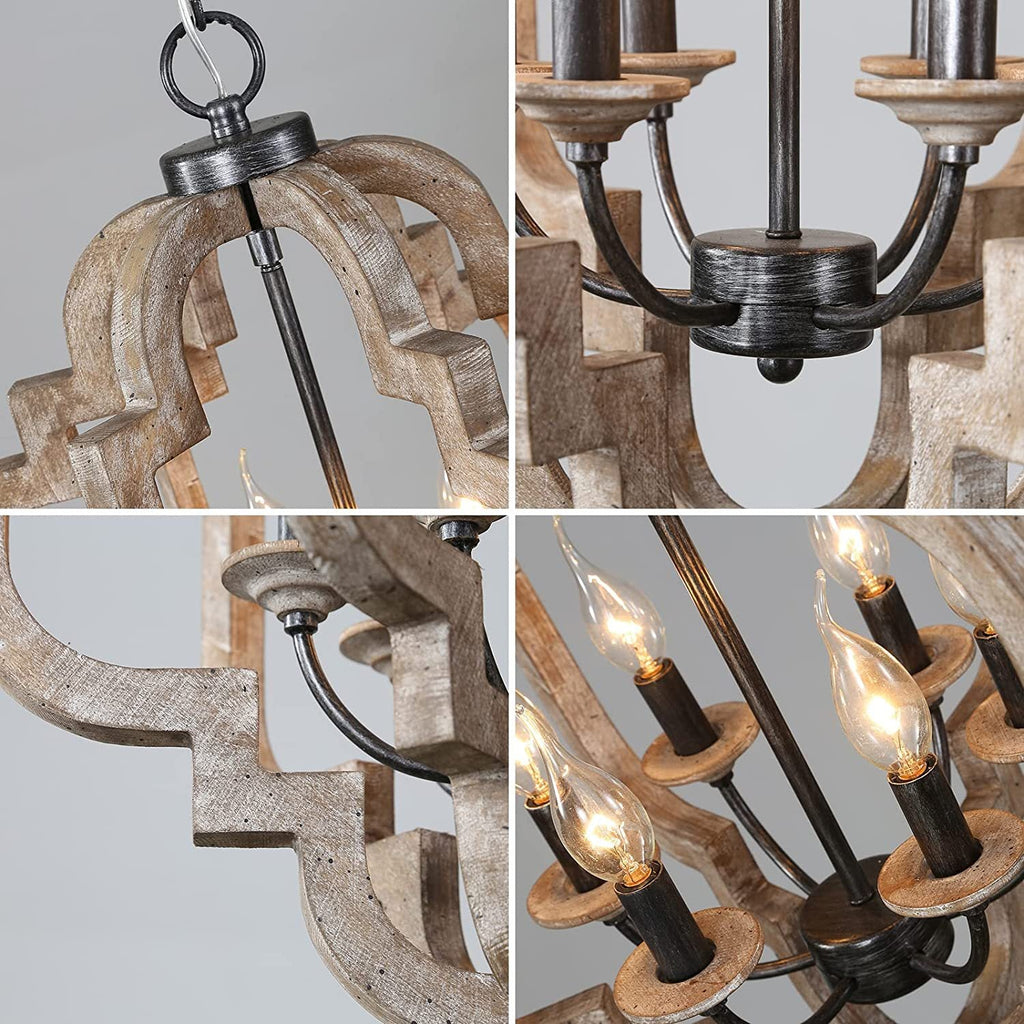 Polar Lampe Suspension en Bois et Métal Style Luxueux Postmoderne - Neutralighting