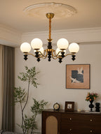 Ordore Chandelier en Bois Vintage Traditionnel - Neutralighting
