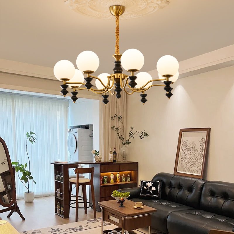 Ordore Chandelier en Bois Vintage Traditionnel - Neutralighting