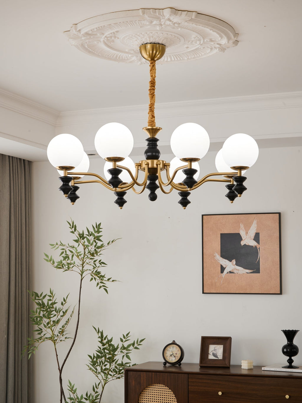 Ordore Chandelier en Bois Vintage Traditionnel - Neutralighting