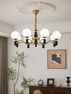 Ordore Chandelier en Bois Vintage Traditionnel - Neutralighting