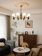 Ordore Chandelier en Bois Vintage Traditionnel - Neutralighting