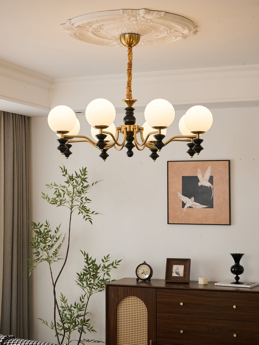 Ordore Chandelier en Bois Vintage Traditionnel - Neutralighting