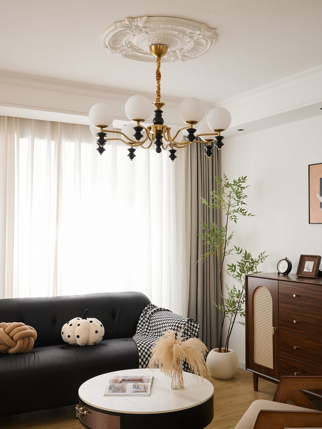 Ordore Chandelier en Bois Vintage Traditionnel - Neutralighting