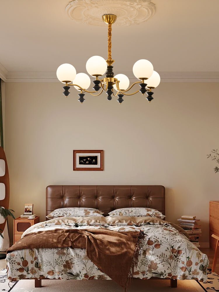 Ordore Chandelier en Bois Vintage Traditionnel - Neutralighting