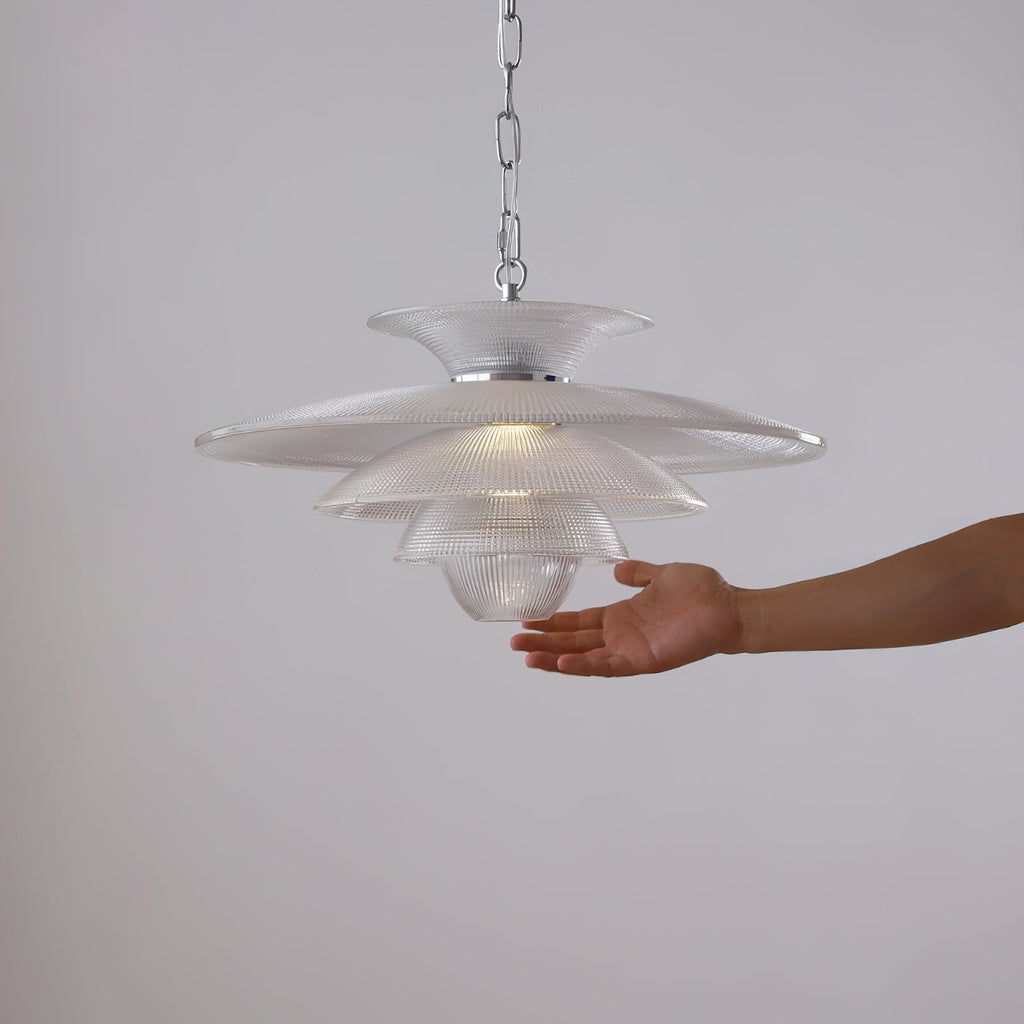 Cadenza Suspension en Verre Chrome Moderne - Neutralighting
