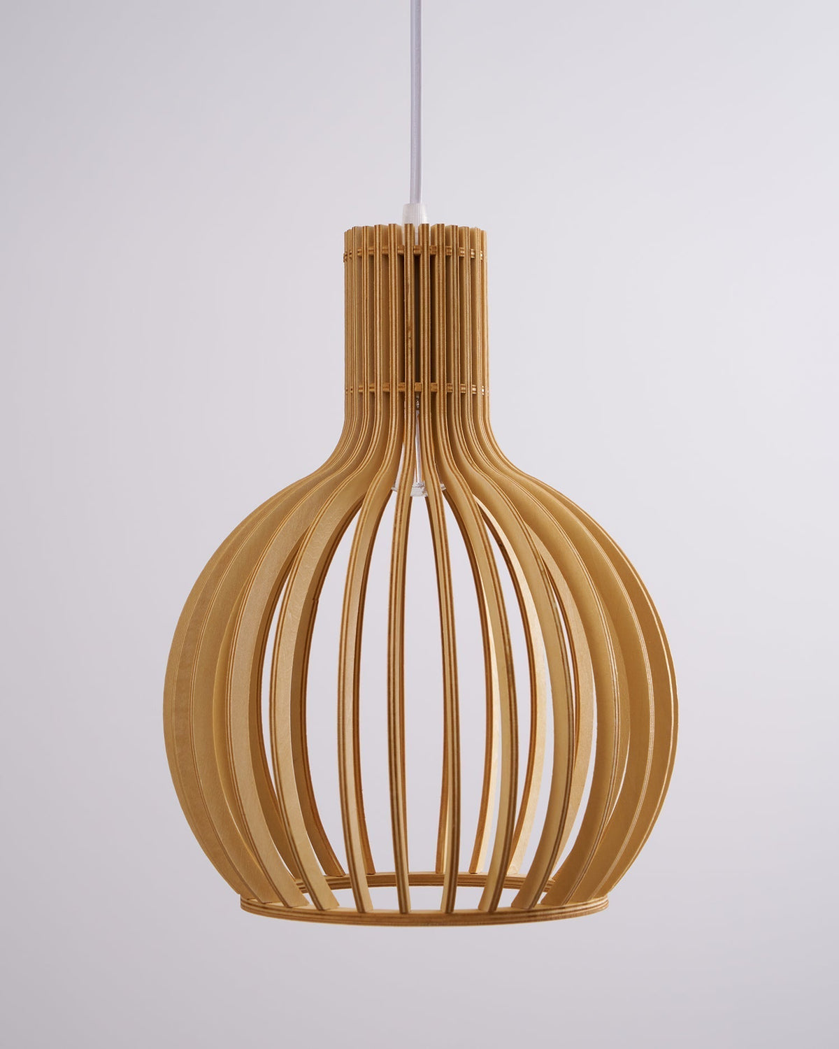 Cage Lampe Suspendue Sculpturale à Cadre Ouvert en Bouleau - Neutralighting