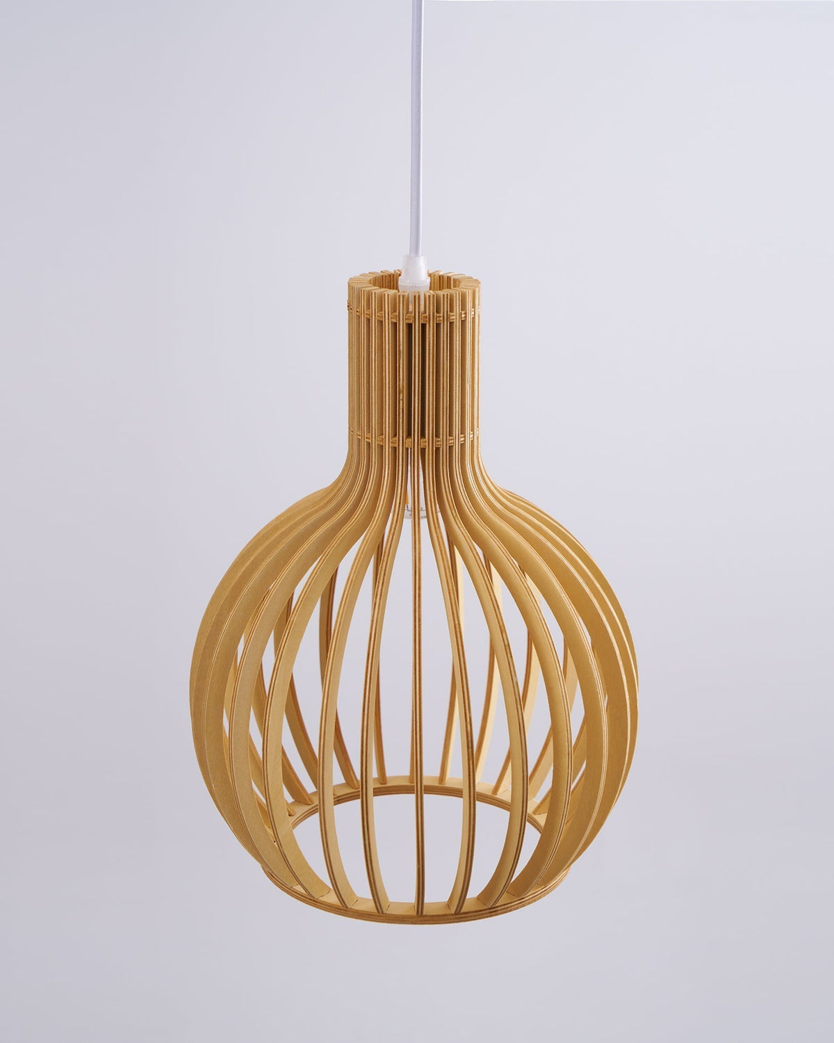 Cage Lampe Suspendue Sculpturale à Cadre Ouvert en Bouleau - Neutralighting
