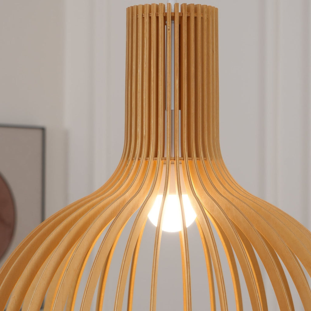 Cage Lampe Suspendue Sculpturale à Cadre Ouvert en Bouleau - Neutralighting