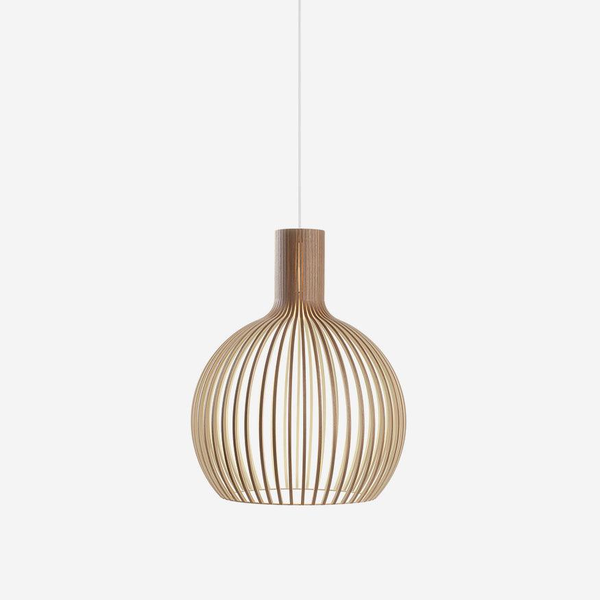 Cage Lampe Suspendue Sculpturale à Cadre Ouvert en Bouleau - Neutralighting