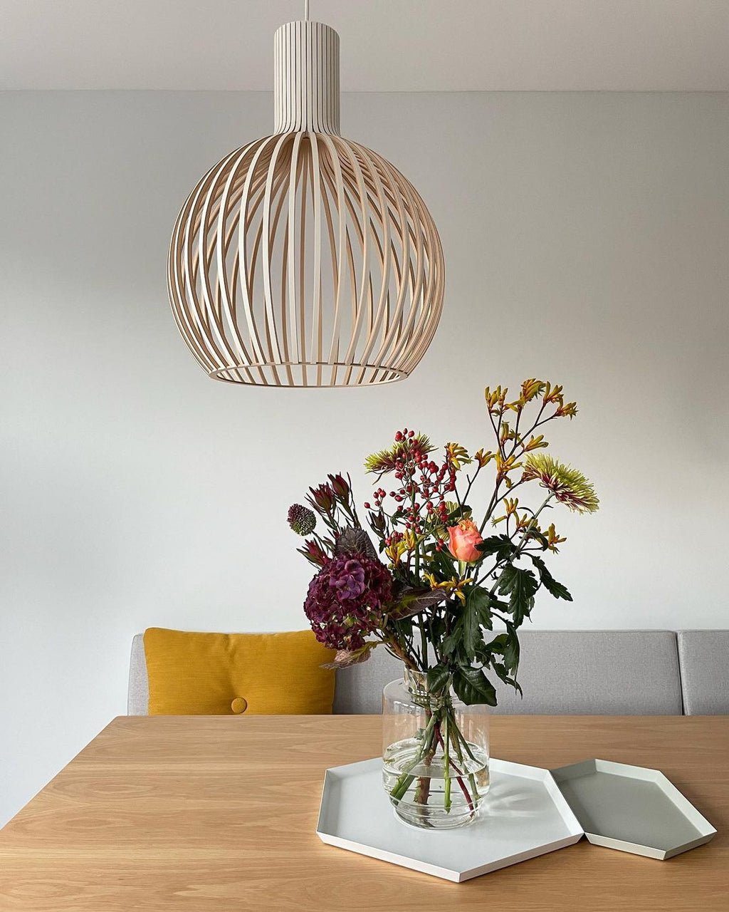 Cage Lampe Suspendue Sculpturale à Cadre Ouvert en Bouleau - Neutralighting