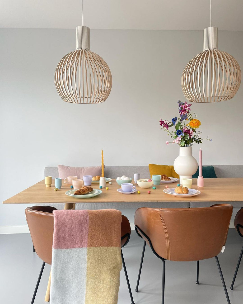 Cage Lampe Suspendue Sculpturale à Cadre Ouvert en Bouleau - Neutralighting