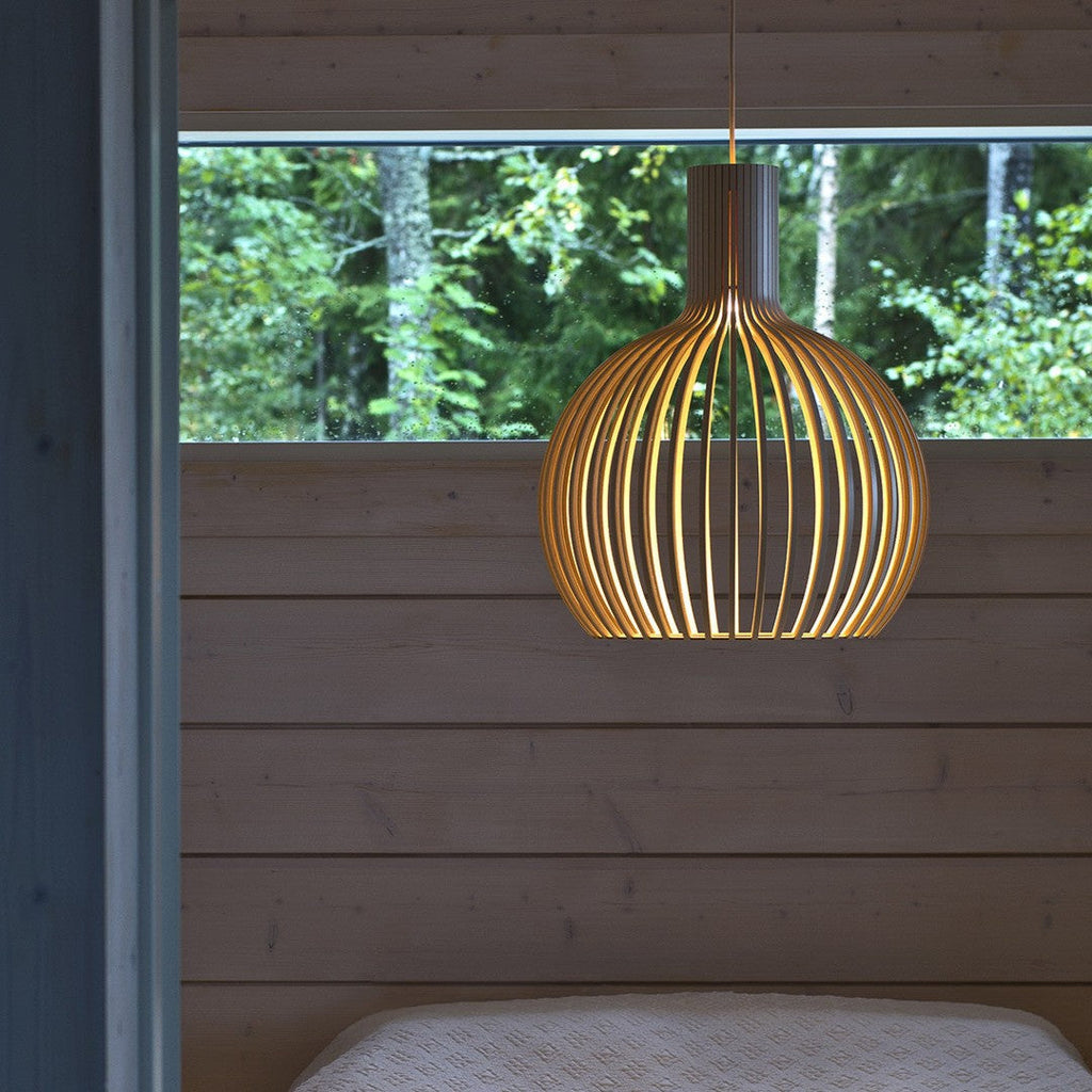 Cage Lampe Suspendue Sculpturale à Cadre Ouvert en Bouleau - Neutralighting