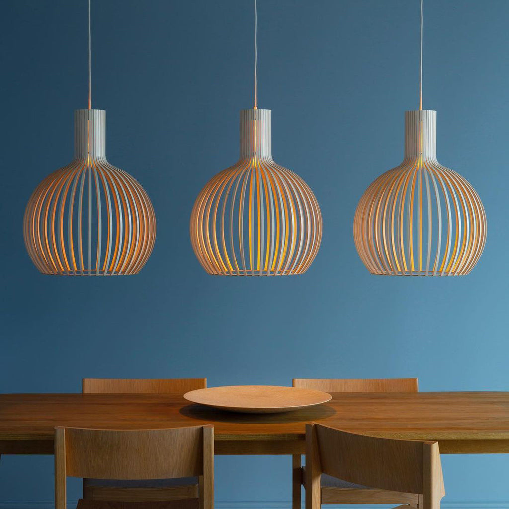 Cage Lampe Suspendue Sculpturale à Cadre Ouvert en Bouleau - Neutralighting