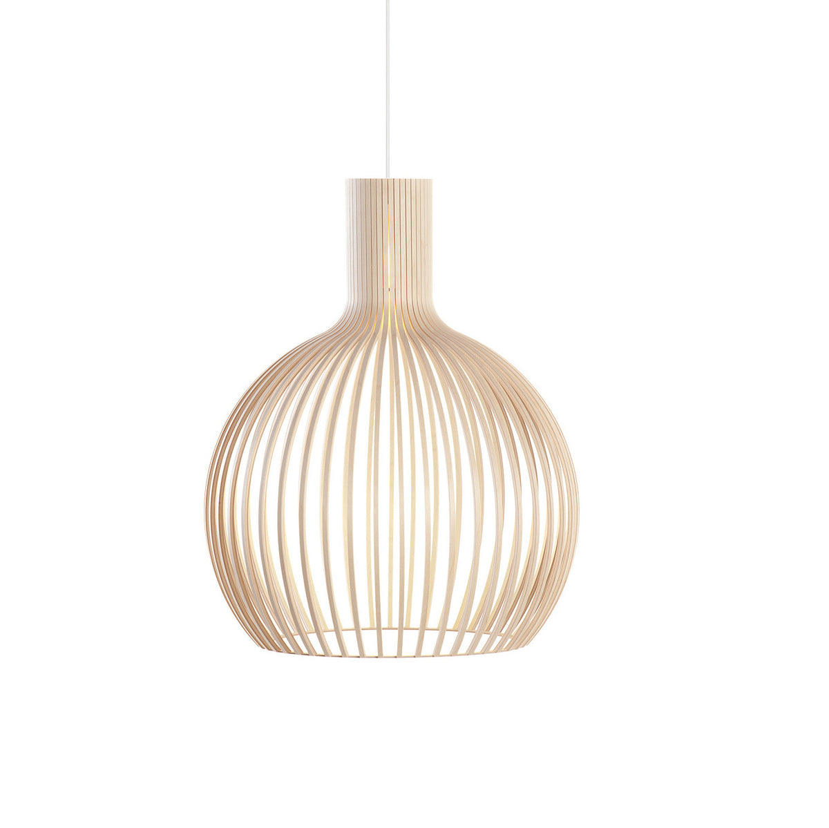 Cage Lampe Suspendue Sculpturale à Cadre Ouvert en Bouleau - Neutralighting
