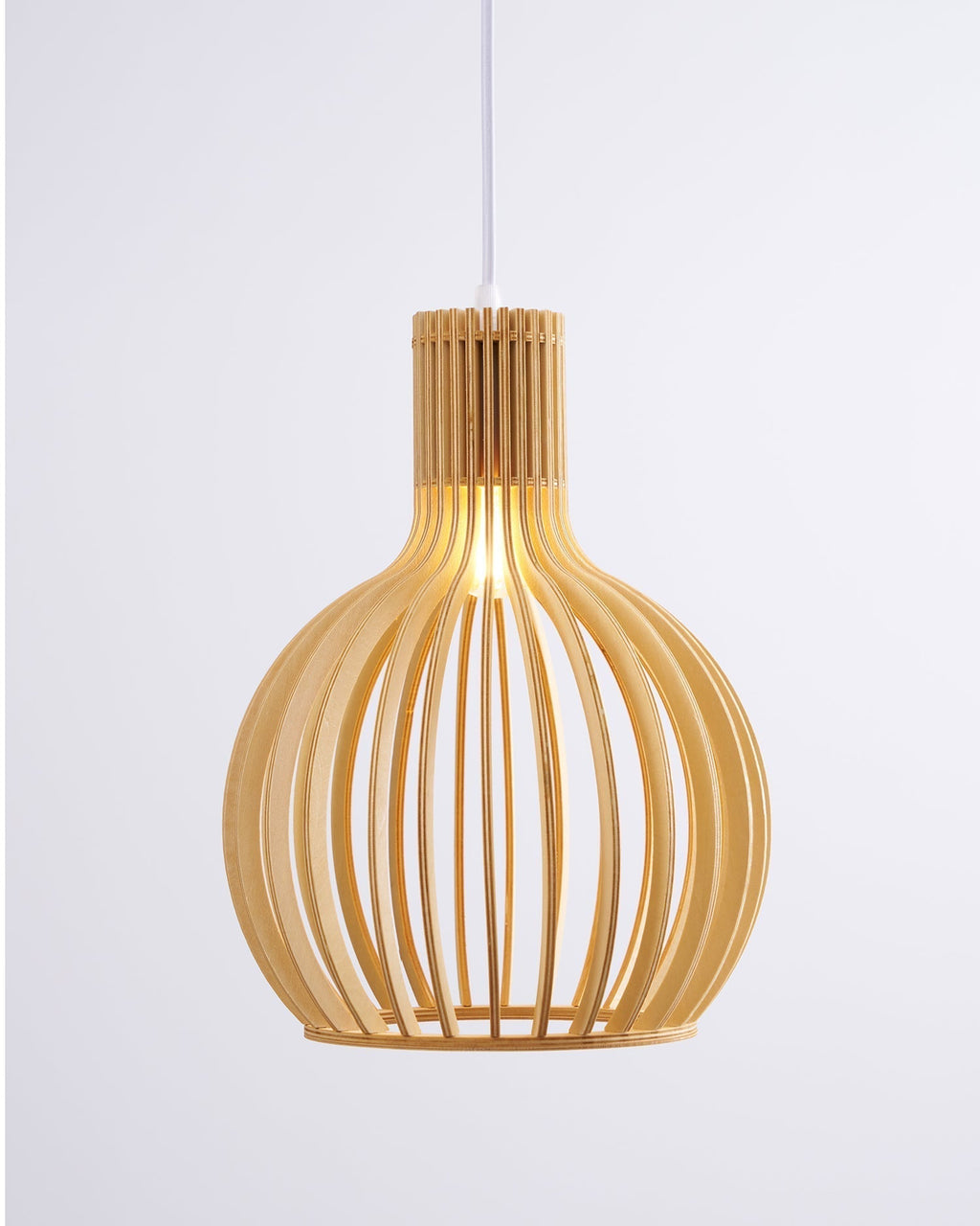 Cage Lampe Suspendue Sculpturale à Cadre Ouvert en Bouleau - Neutralighting