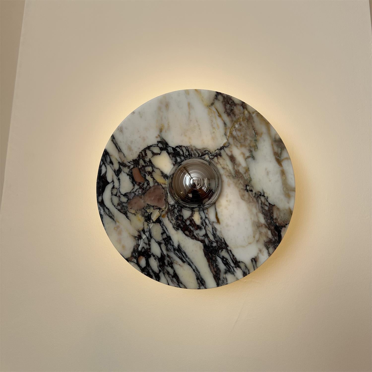 Alter Applique Murale Ronde en Marbre et Métal Style Minimaliste Moderne - Neutralighting