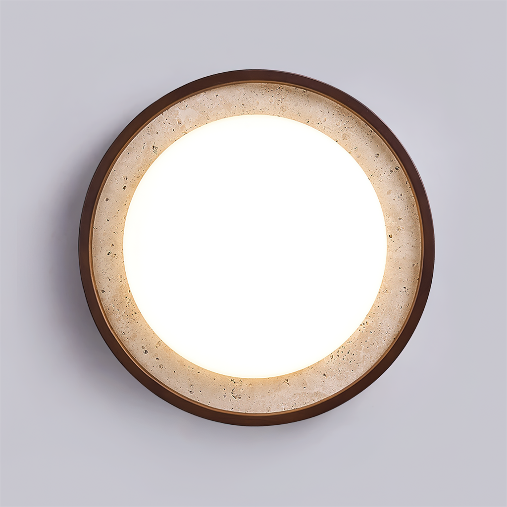 Ritta Lampe Plafonnier Sculpturale Travertin - Neutralighting