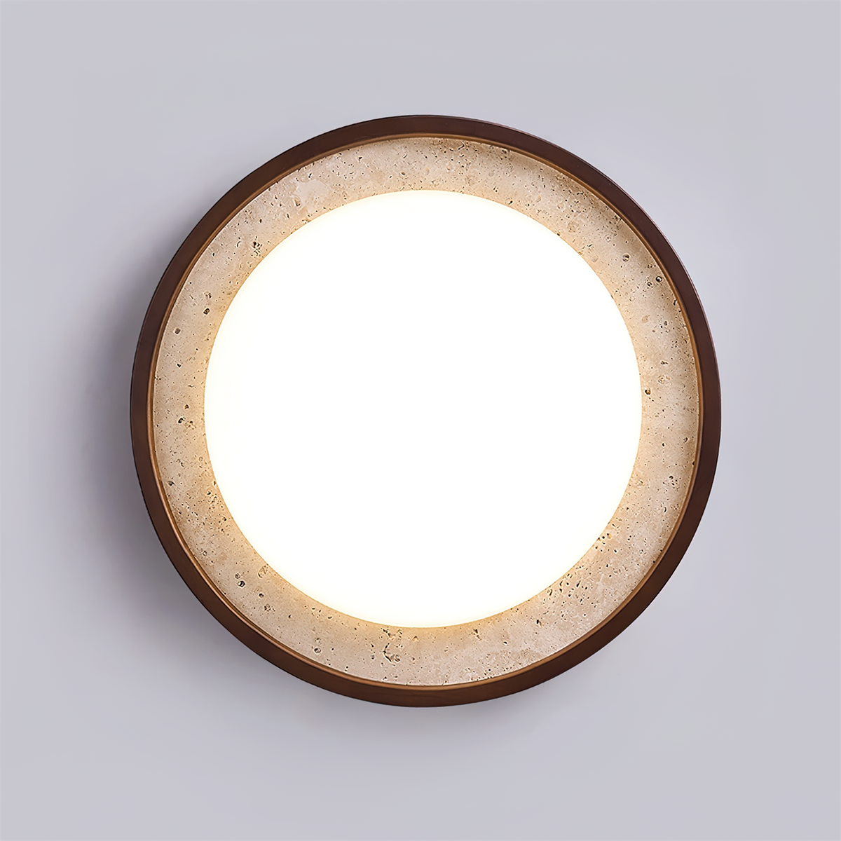 Ritta Lampe Plafonnier Sculpturale Travertin - Neutralighting