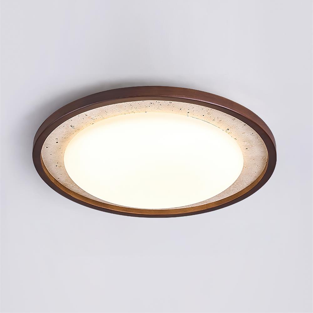 Ritta Lampe Plafonnier Sculpturale Travertin - Neutralighting