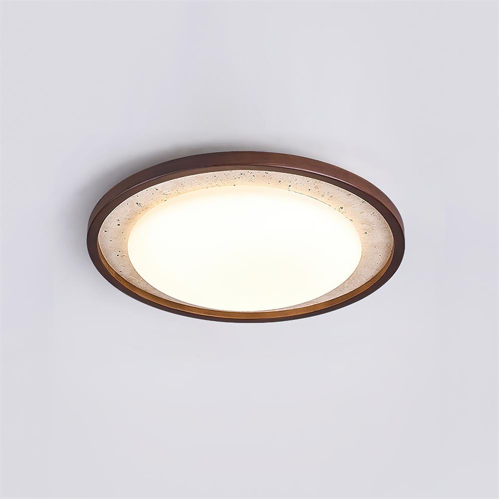 Ritta Lampe Plafonnier Sculpturale Travertin - Neutralighting