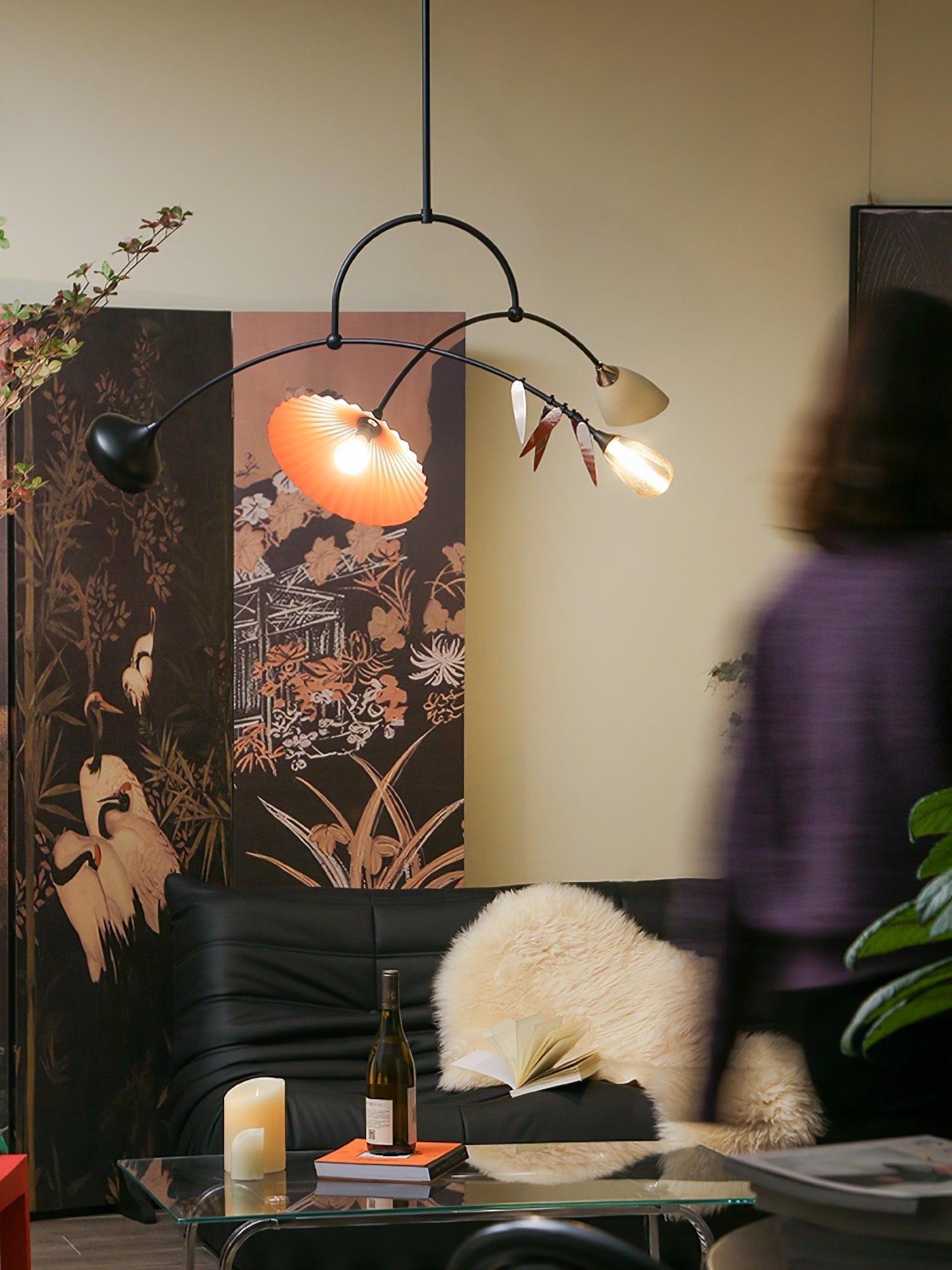 FloraCurv Lampe Pendante Artisanale en Verre - Neutralighting