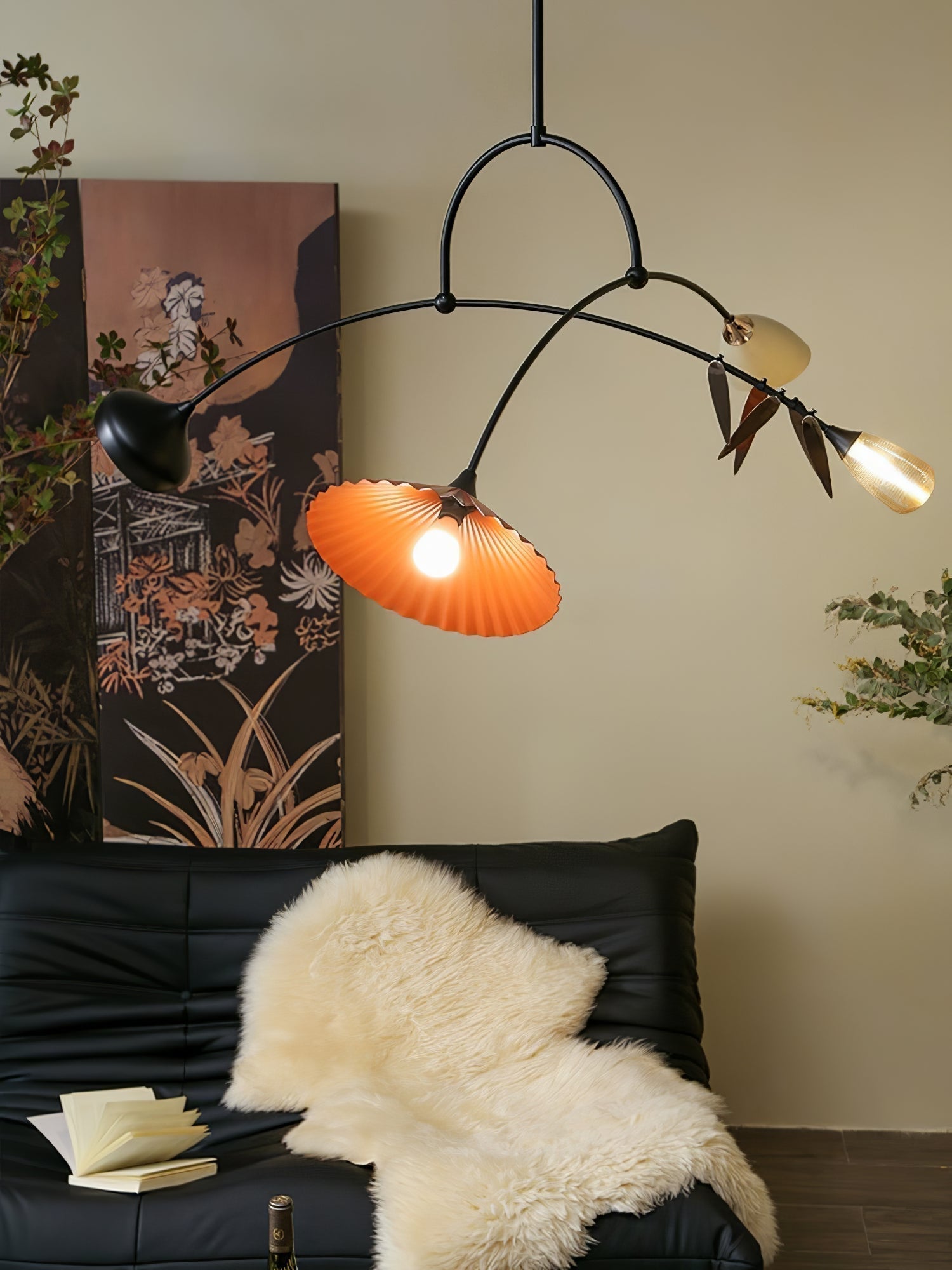 FloraCurv Lampe Pendante Artisanale en Verre - Neutralighting