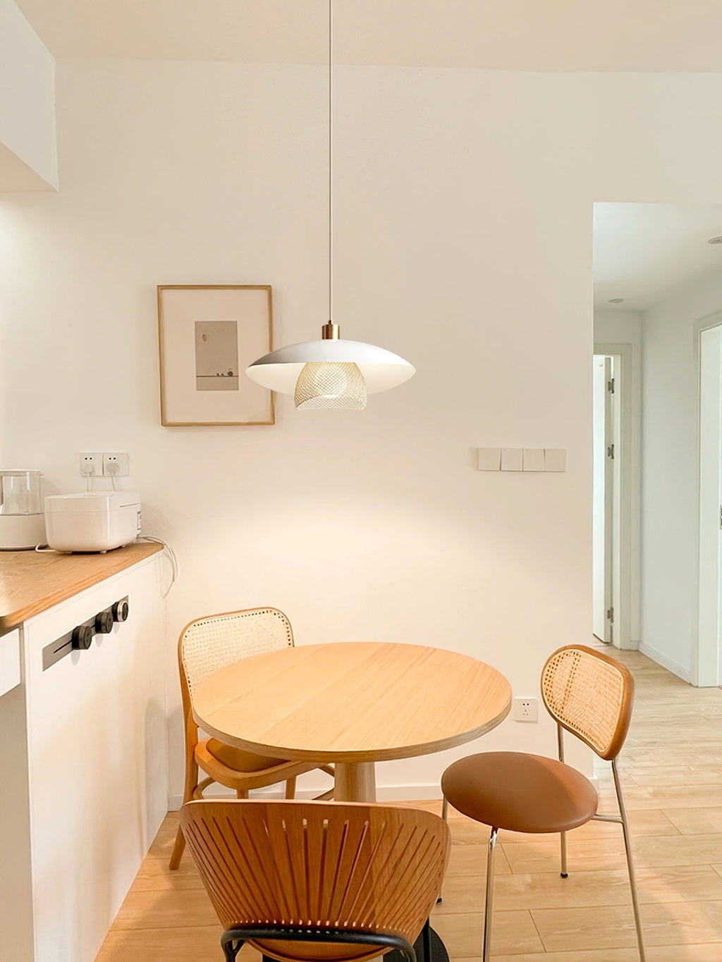 Floyd Lampe Suspendue en Métal Blanc Style Minimaliste Moderne Dynam - Neutralighting