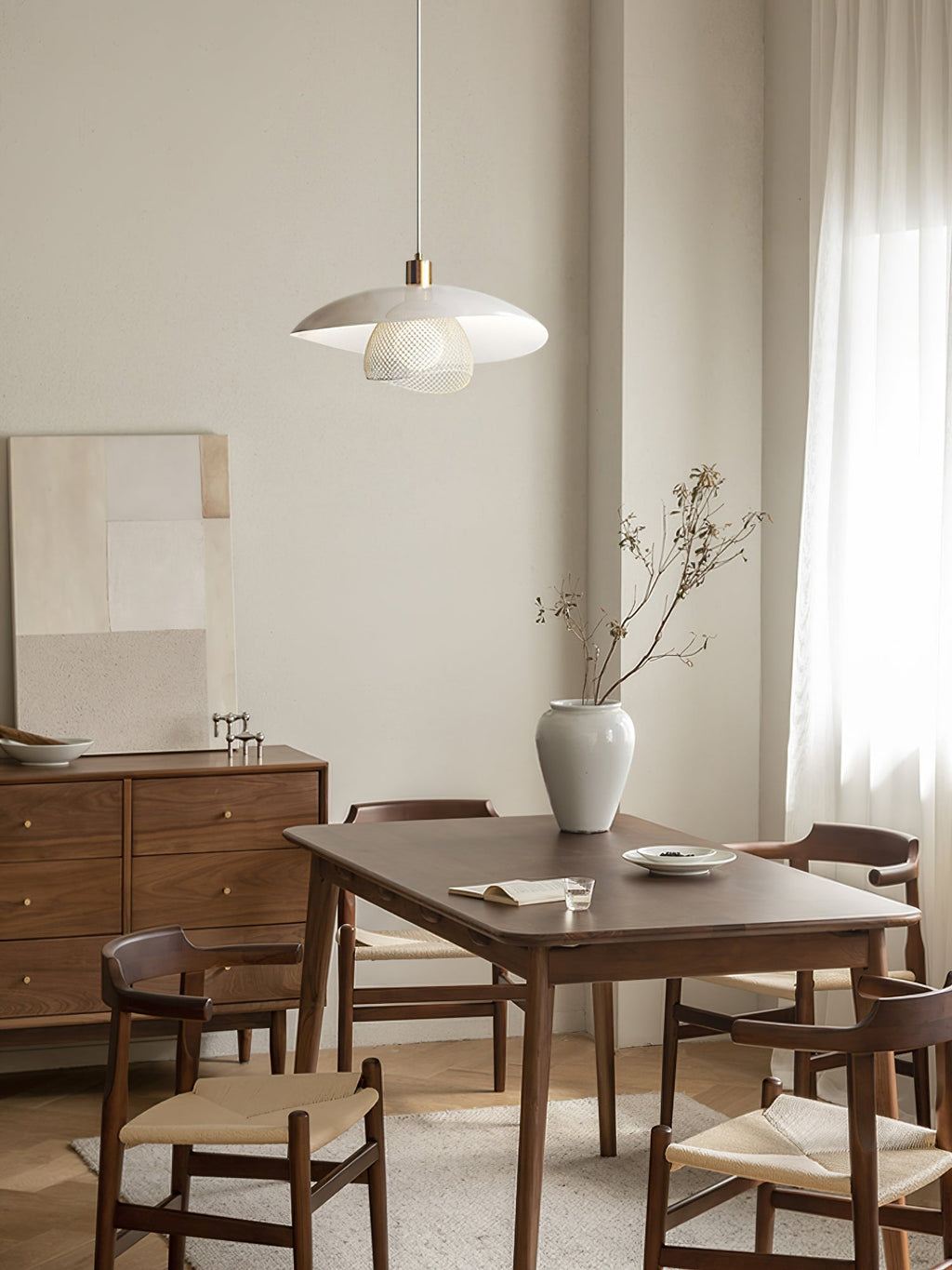Floyd Lampe Suspendue en Métal Blanc Style Minimaliste Moderne Dynam - Neutralighting