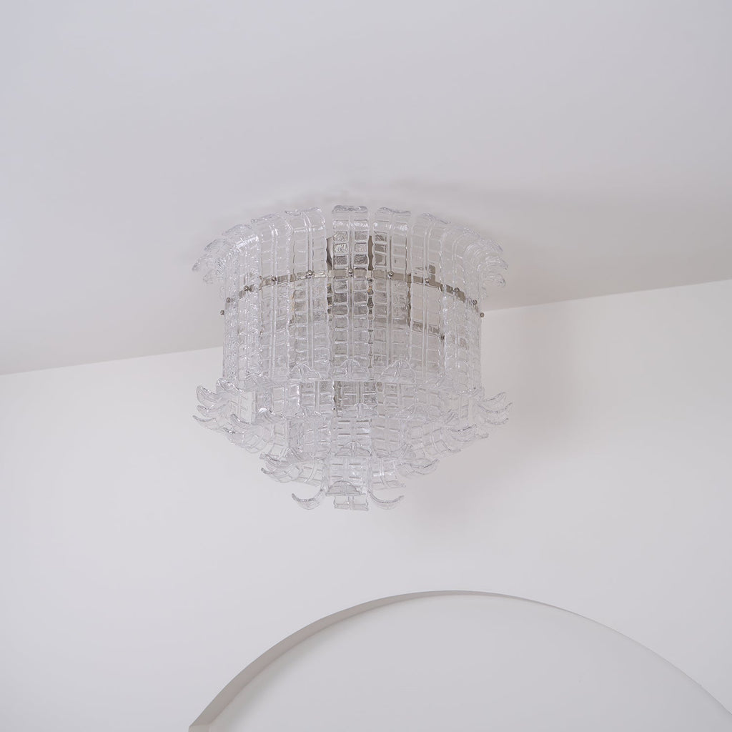 Aurora Lampe de Plafond en Verre de Murano Clair - Neutralighting