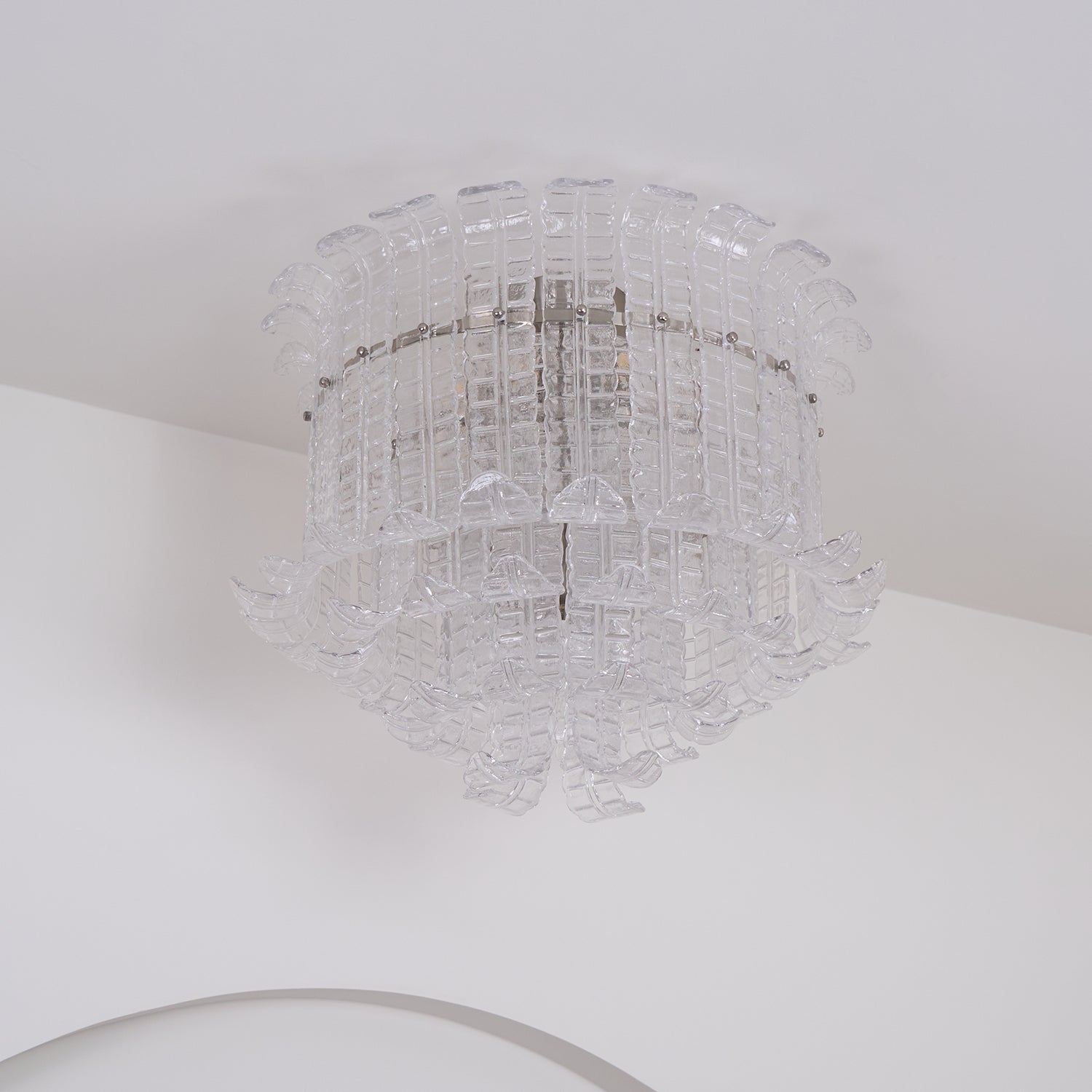 Aurora Lampe de Plafond en Verre de Murano Clair - Neutralighting