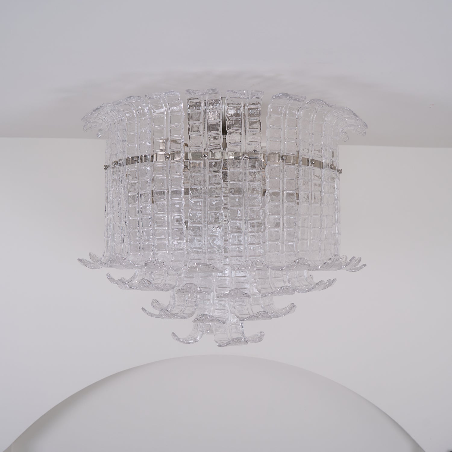Aurora Lampe de Plafond en Verre de Murano Clair - Neutralighting