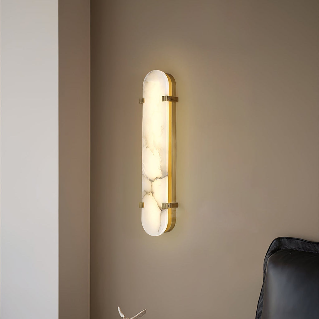 Lunaris Applique Murale Ovale Minimaliste en Albâtre - Neutralighting