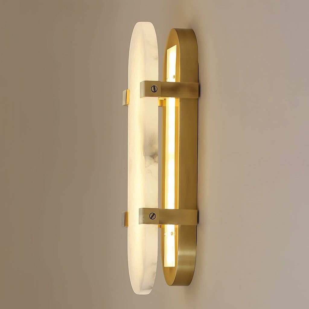 Lunaris Applique Murale Ovale Minimaliste en Albâtre - Neutralighting