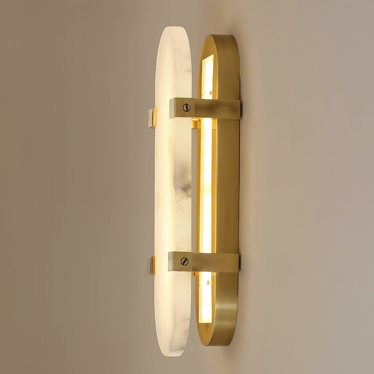 Lunaris Applique Murale Ovale Minimaliste en Albâtre - Neutralighting
