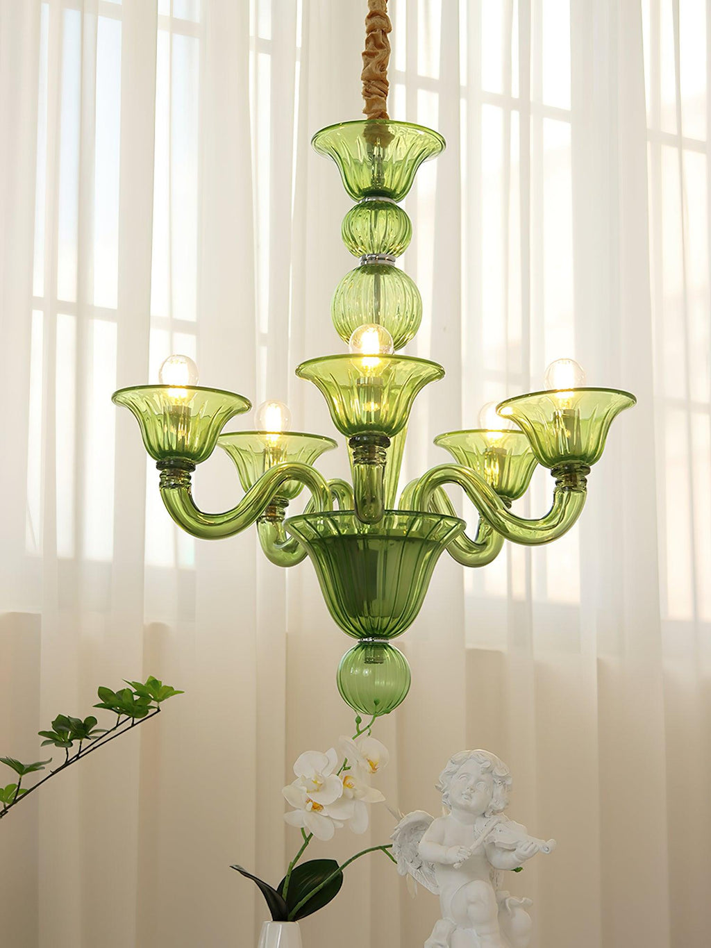 Aurora Chandelier Murano Glass Exotic - Neutralighting