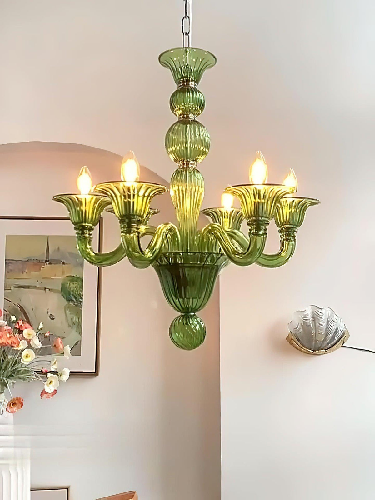 Aurora Chandelier Murano Glass Exotic - Neutralighting