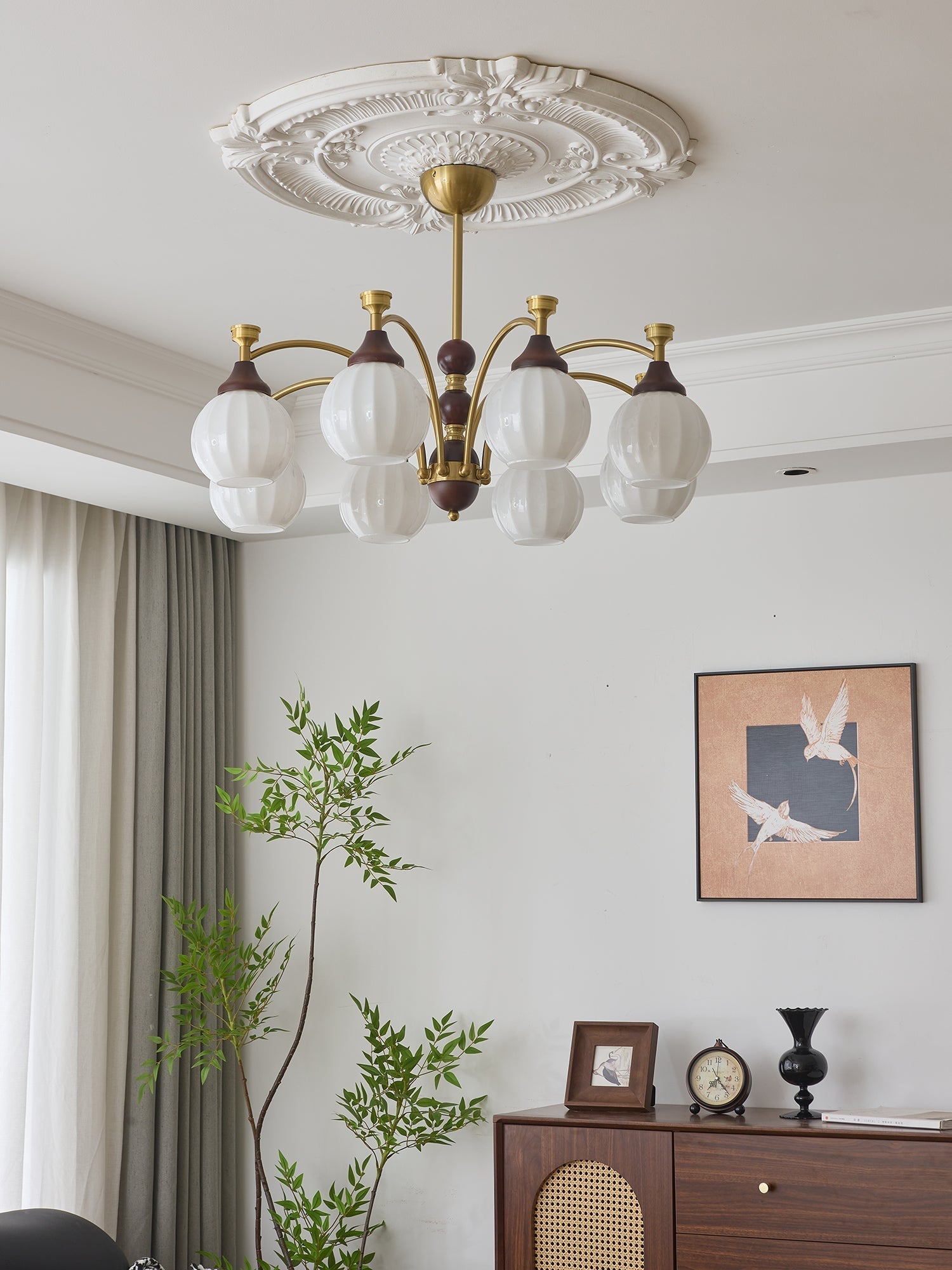 Illoros Chandelier en Bois Élégance Traditionnelle - Neutralighting