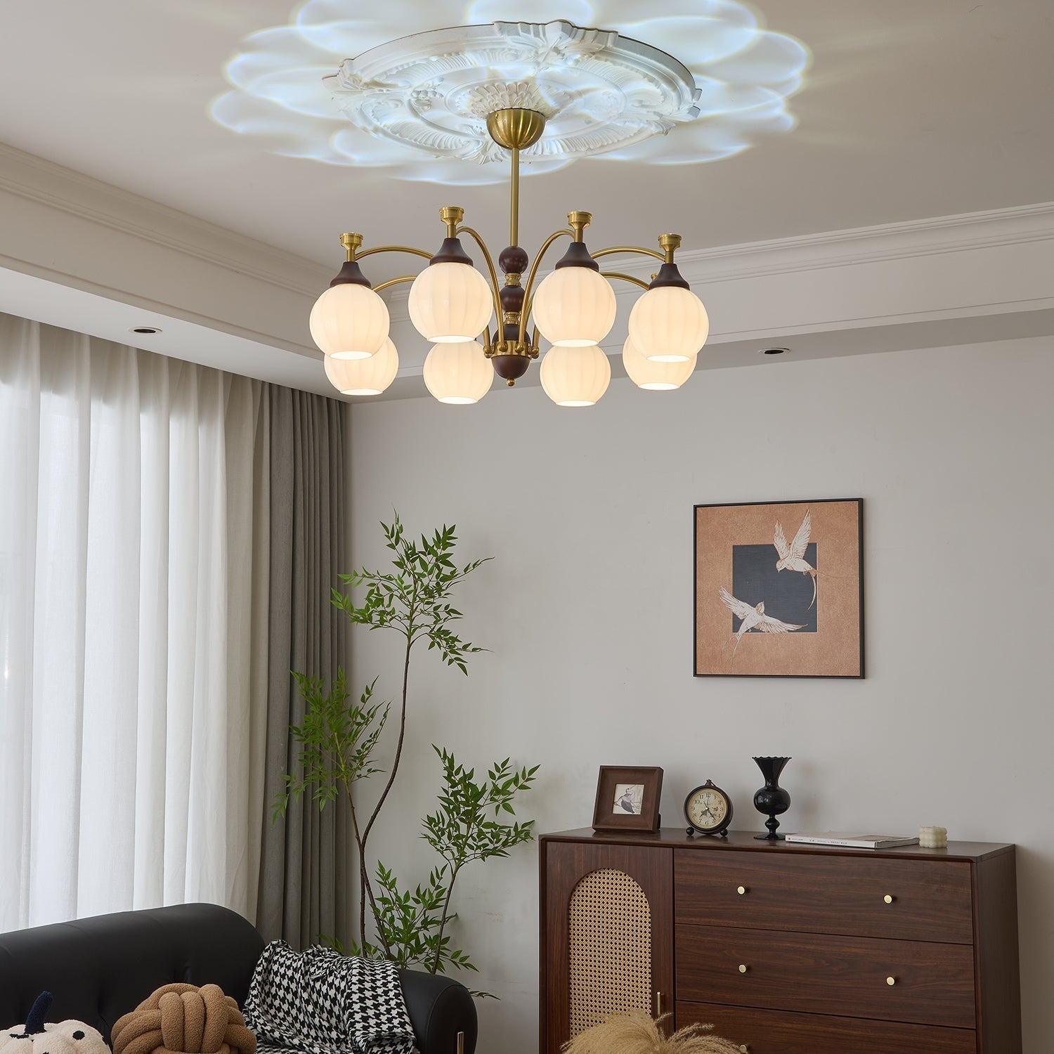 Illoros Chandelier en Bois Élégance Traditionnelle - Neutralighting