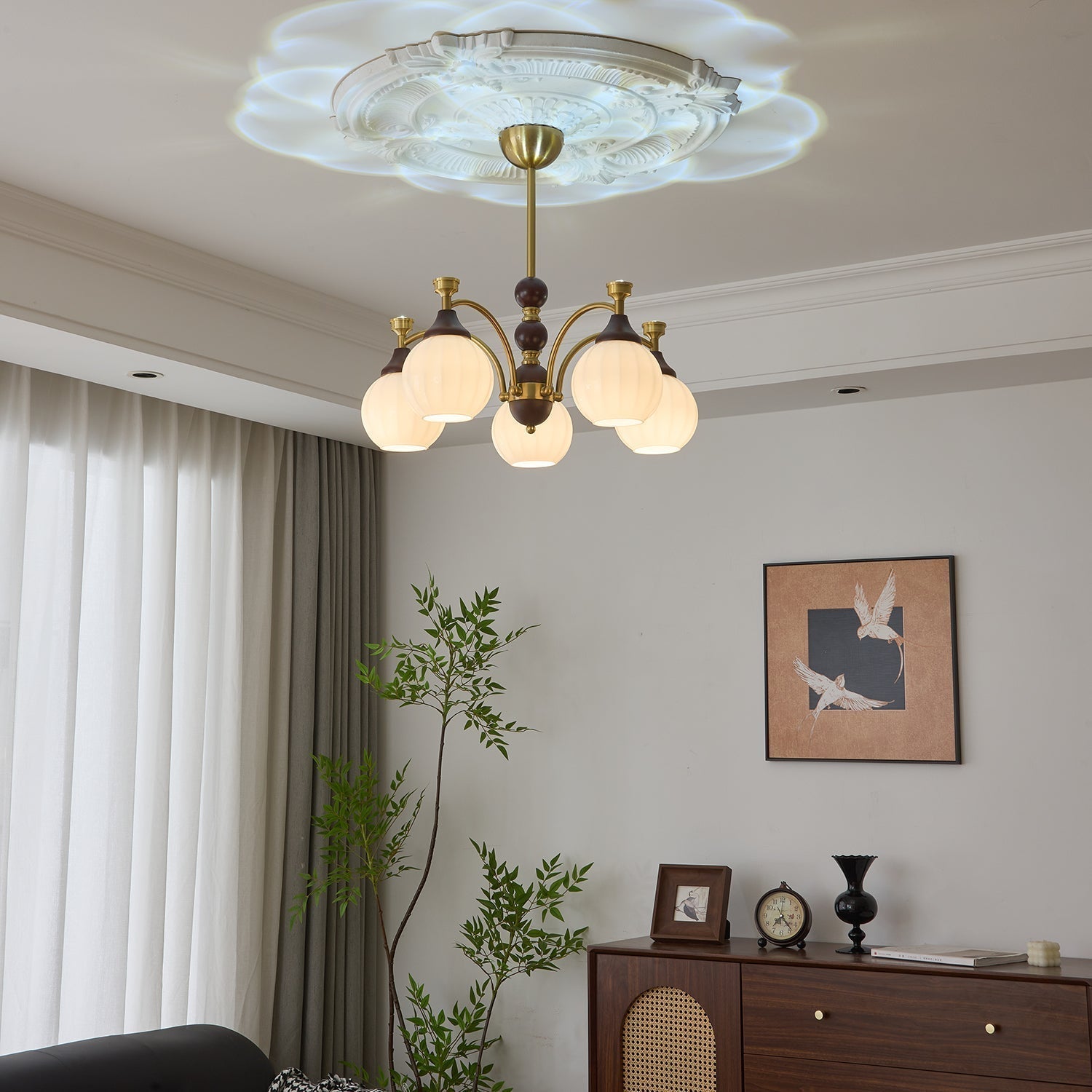 Illoros Chandelier en Bois Élégance Traditionnelle - Neutralighting