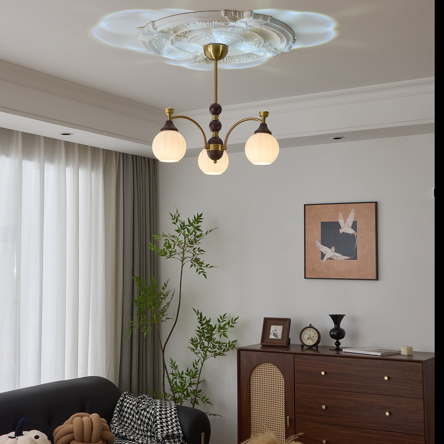 Illoros Chandelier en Bois Élégance Traditionnelle - Neutralighting