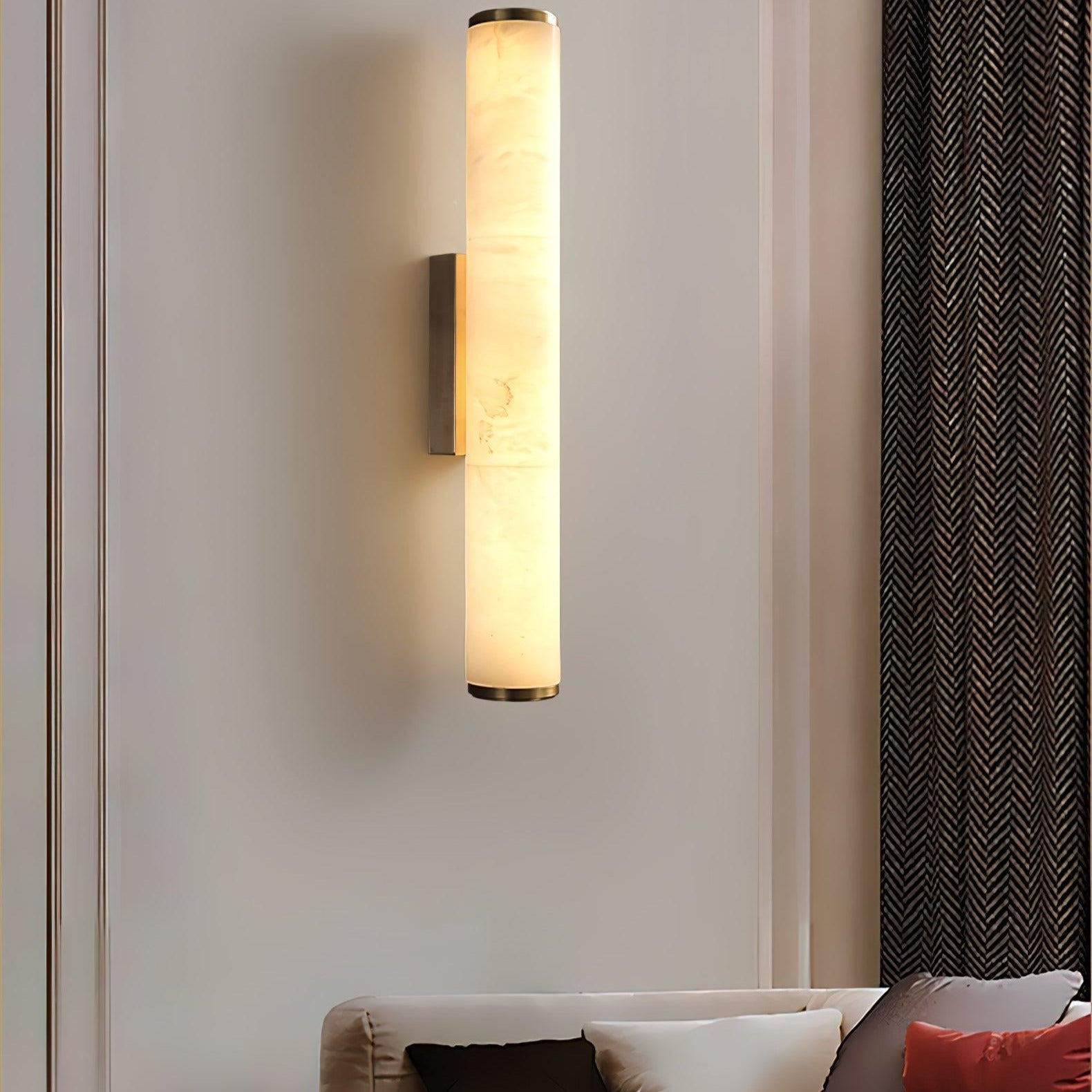 Klyr Applique Murale Cylindrique Verticale en Albâtre - Neutralighting