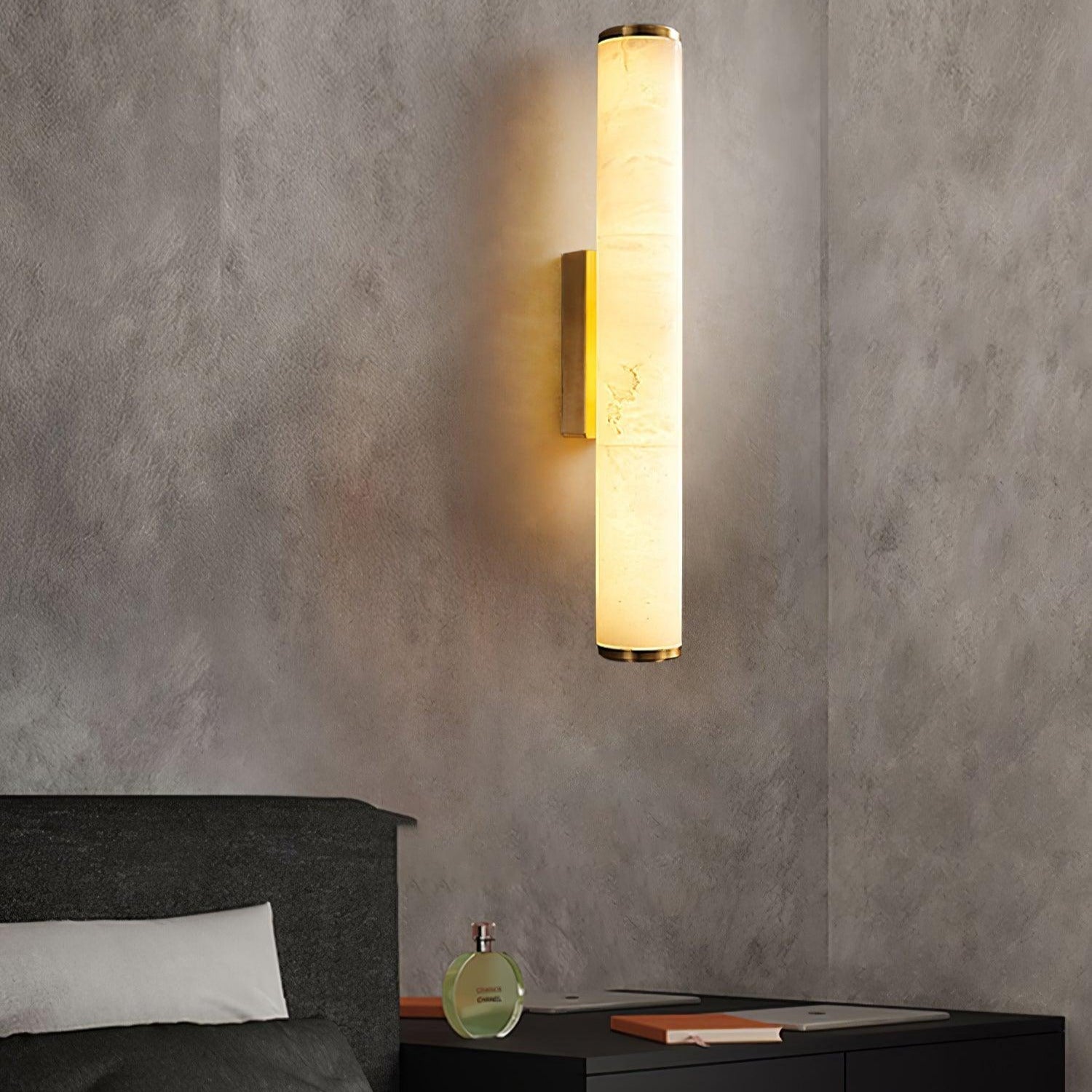 Klyr Applique Murale Cylindrique Verticale en Albâtre - Neutralighting