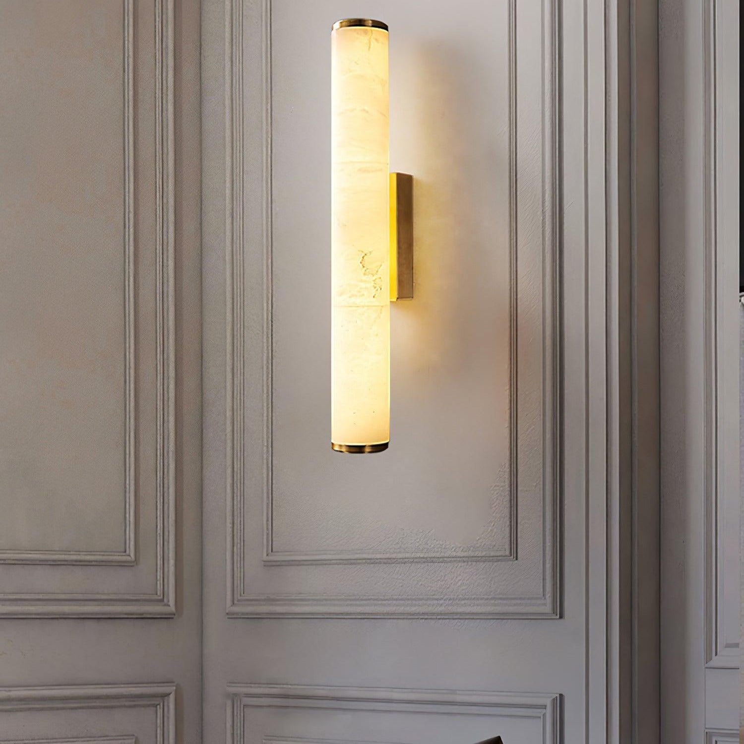 Klyr Applique Murale Cylindrique Verticale en Albâtre - Neutralighting