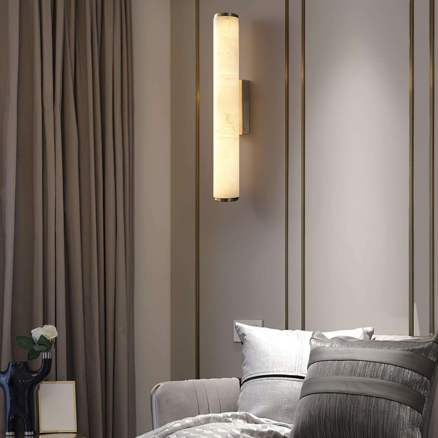 Klyr Applique Murale Cylindrique Verticale en Albâtre - Neutralighting