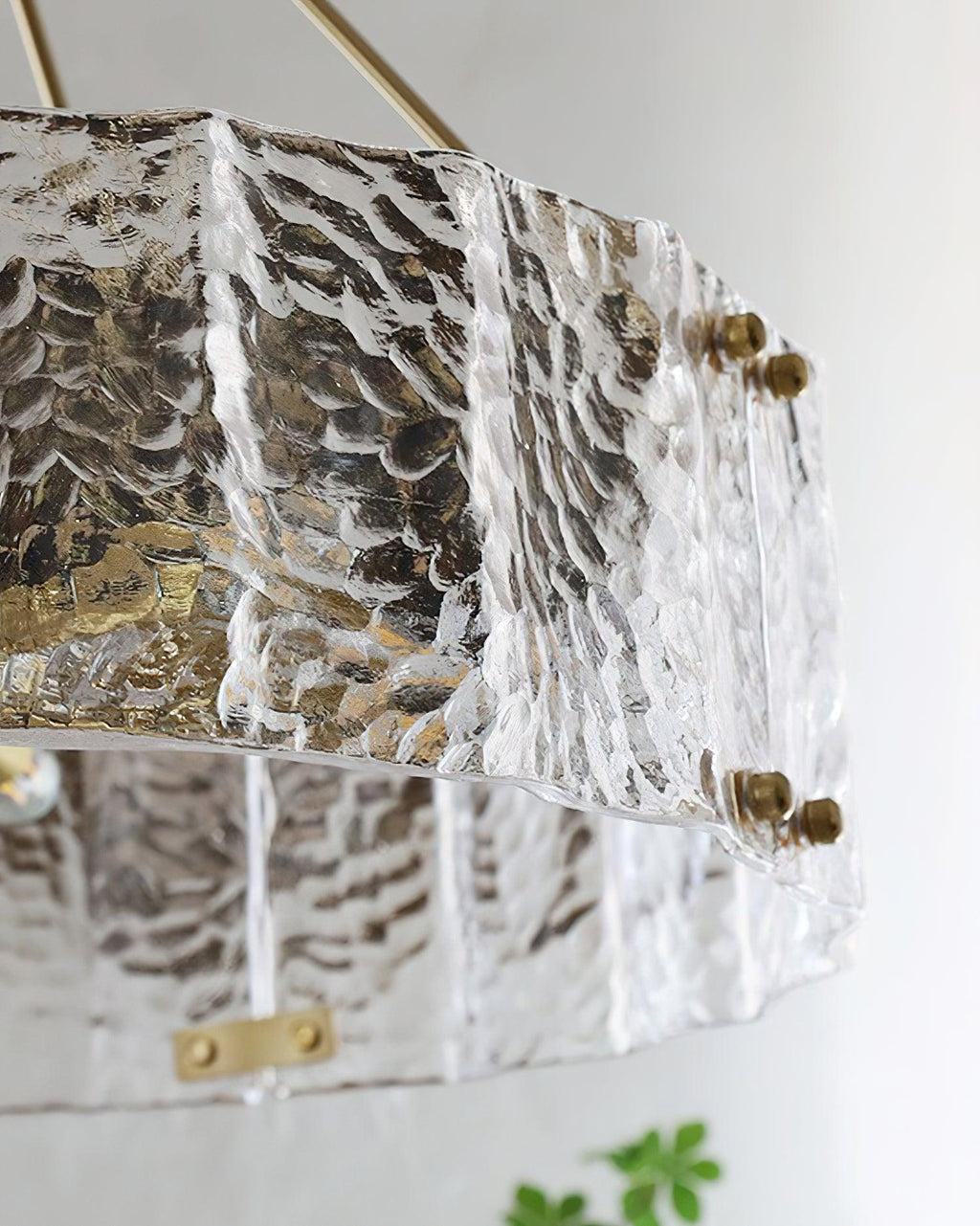 Lustra Chandelier Verre Texturé Clair Calvert - Neutralighting