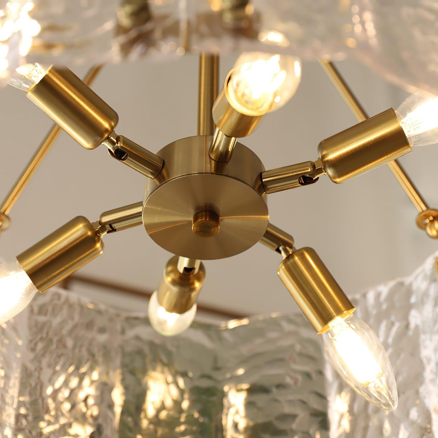 Lustra Chandelier Verre Texturé Clair Calvert - Neutralighting