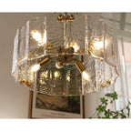 Lustra Chandelier Verre Texturé Clair Calvert - Neutralighting