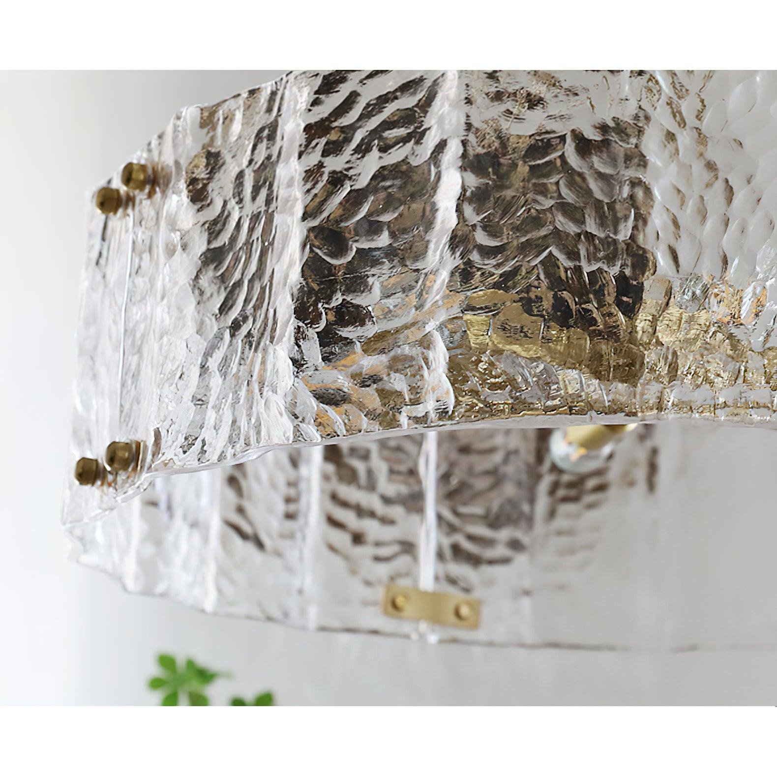 Lustra Chandelier Verre Texturé Clair Calvert - Neutralighting