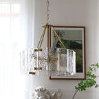 Lustra Chandelier Verre Texturé Clair Calvert - Neutralighting